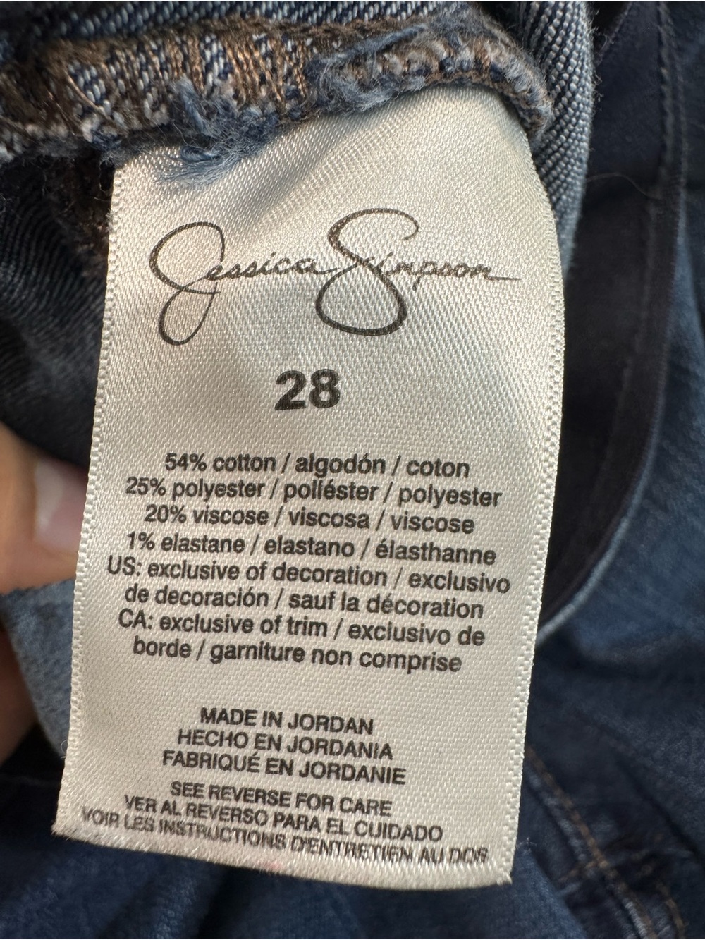 Jessica Simpsom Women's Size 28 Pull-on Flare Jeans Blue Denim Stretch High Rise - Picture 11 of 16